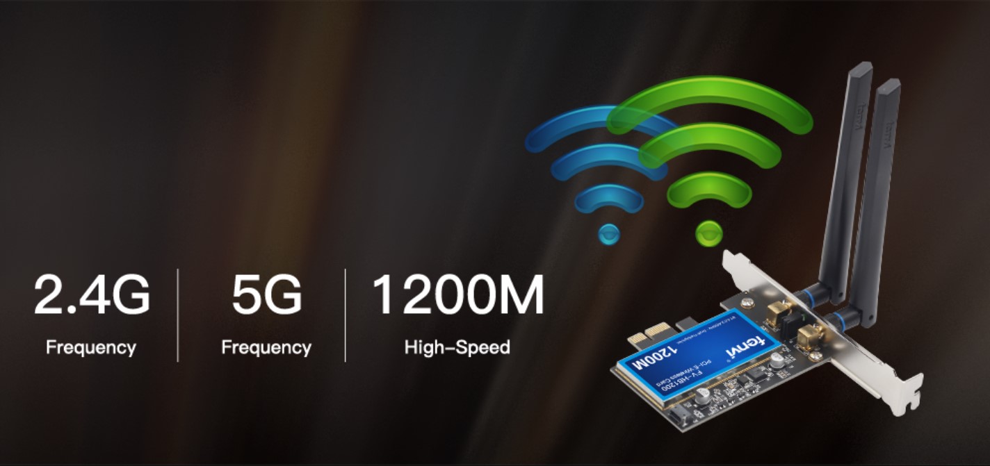 Fenvi FV-HB1200 Desktop Wireless AC1200 Wi-Fi Adapter - Newegg.com